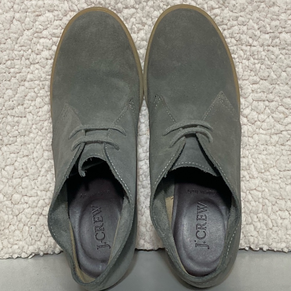 J. Crew Womens Desert Grey Suede Lace Up Gum Wedge Booties Shoes Size US 7 - Picture 5 of 11